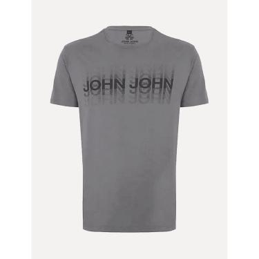 Imagem de Camiseta John John Masculina Slim Slow Cinza-Masculino
