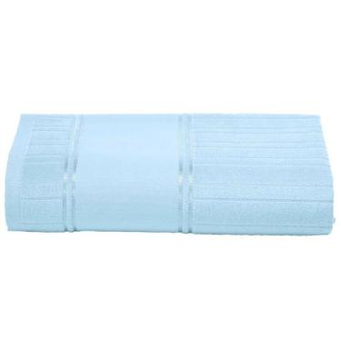 Imagem de Toalha Banhão Artesanalle Dohler Barrado Liso 90X150cm, AZUL