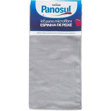 Imagem de Kit 12 Pano 35x35 Espinha De Peixe Microfibra Super Absorção Panosul