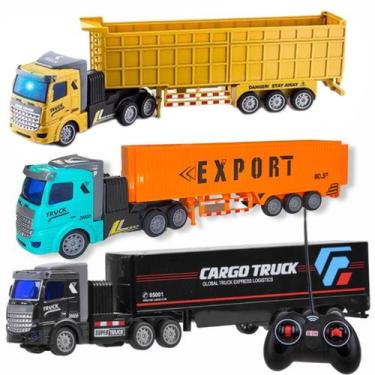 Imagem de Caminhão Carreta Recarregável Com Controle Remoto 4 Canais - Europio, 