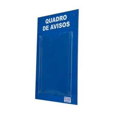 Imagem de Quadro Aviso e Gestão Á Vista 1 Display A4 ACM Azul Telecom Painel Mur