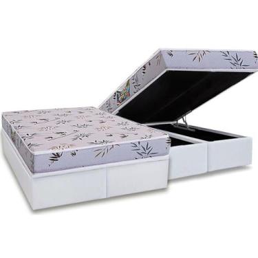 Imagem de Conjunto Box Baú Casal: Colchão Espuma Herval D28 St. Louis + Base CRC