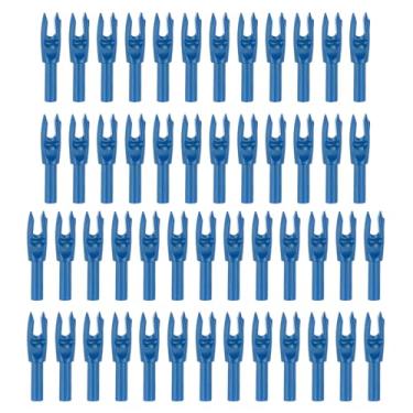 Imagem de Arcos de flechas para tiro com arco 4,2 mm 0,4 cm, pacote com 50 peças de substituição para flechas de caça, arco recurvo, azul