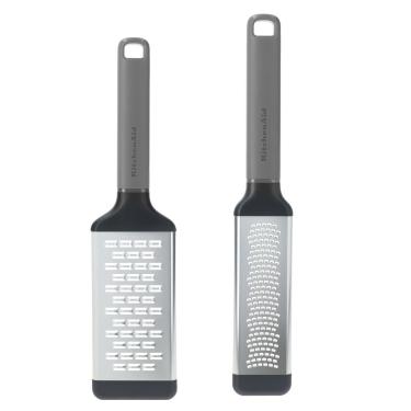 Imagem de Jogo Ralador Fino E Grosso Queijo Raspas Cinza Kitchenaid