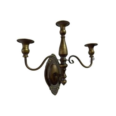 Imagem de Baoblaze Candelabro de parede vintage retrô para velas, ornamento para sala de estar, pátio, lareira de fazenda, decoração de casa