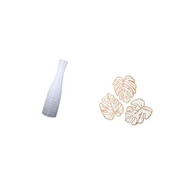 Imagem de Fenteer Abajur de Chão Minimalista em Papel, Capa Protetora de Substituição para Luminária de Hotel, Quarto, Sala de Estar, com Decoração Criativa de Folhas D