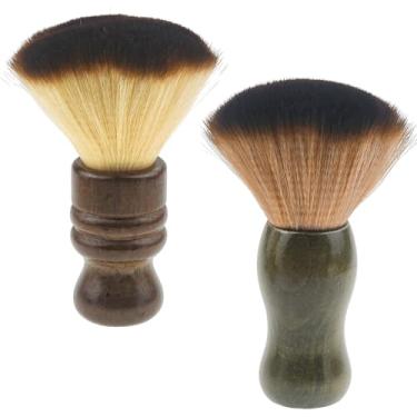 Imagem de Capiant Pacote com 2 escovas de pescoço grandes, fibras sintéticas, escova de cabelo macia para limpeza de rosto de barbeiro, para cortes de cabelo e kits de penteado