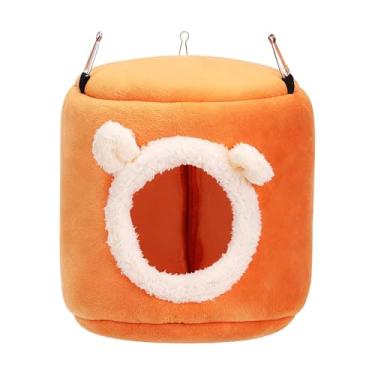 Imagem de Whtkoph Cama Aconchegante para Pássaros, em Veludo, Prática E Suspensa, Ideal para Calopsitas, Periquitos, Papagaios-cinzentos E Agapornis, laranja