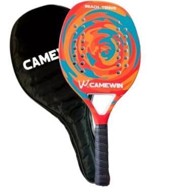 Imagem de Raquete Para Beach Tennis Profissional Em Fibra Carbono Com Capa Prote
