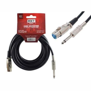 Imagem de Cabo Para Microfone Xlr P10 Mono - 10 Metros - MXT