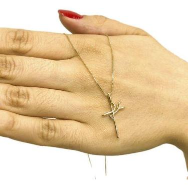 Imagem de Colar Corrente Cordao Fé Folheada A Ouro 18k - Papillon Semi Jóias, Do