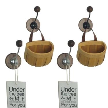 Imagem de Copfeu 4 ganchos magnéticos ganchos de parede com ímã de neodímio para pendurar casacos, roupões, mochilas, bolsas, chapéus, chaves, canecas, copos, toalhas (A+B)