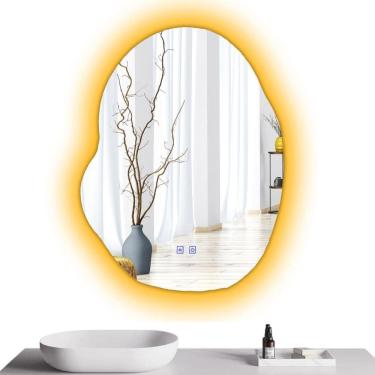 Imagem de Espelho Led Banheiro Organico Touch Com Desembaçador 80X60Cm