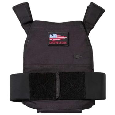Imagem de GORUCK Colete de peso para homens e mulheres – Design ergonômico para caminhada, corrida e treinamento para perda de peso – Colete ponderado ajustável com bolso Strorage – G/GG preto