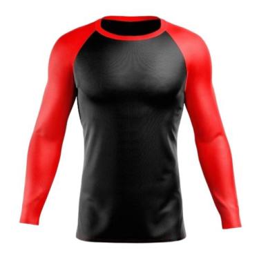 Imagem de Camisa Térmica Manga Longa Masculina Colegial UV Praia Esportes DryFit