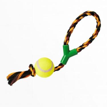 Imagem de Corda Bola de Tênis Y Brinquedo Mordedor para Cachorro Resistente