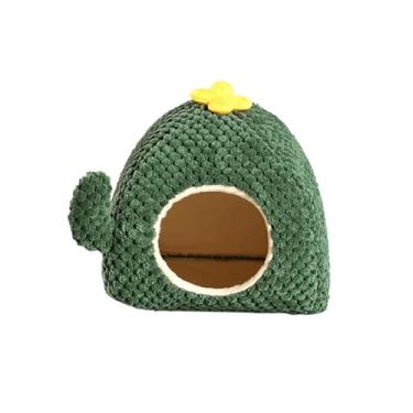 Imagem de WeiLaiKeQi Cama aconchegante para hamster, casinha/esconderijo, habitat de inverno fofo e acolhedor para porquinho-da-índia, cama em forma de caverna para furão, M