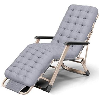 Imagem de HYUIO Cadeira relaxante, reclinável por gravidade, cadeiras de jardim reclináveis dobráveis, espreguiçadeiras, espreguiçadeiras, para praia, jardim, acampamento ao ar livre