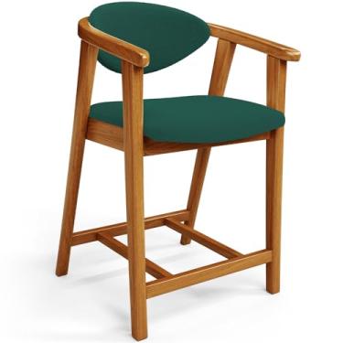 Imagem de Banqueta Baixa Para Cozinha Sala de Jantar Bancada Cecília L02 Bouclê Verde - Lyam Decor