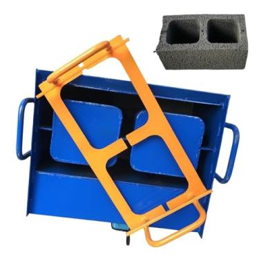 Imagem de Máquina de bloco de concreto Máquina de fabricação de tijolos de argila com pressão de 23 kN, formação rápida de 45 segundos, produz 30 tijolos por hora, ideal para uso doméstico