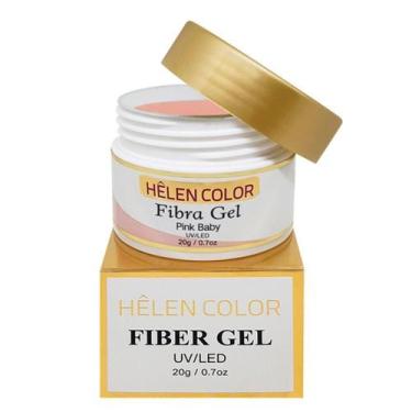 Imagem de Gel Hellen Color 20G Pink Baby Fiber Uv/Led 20 Gr O Topp - Alex Import