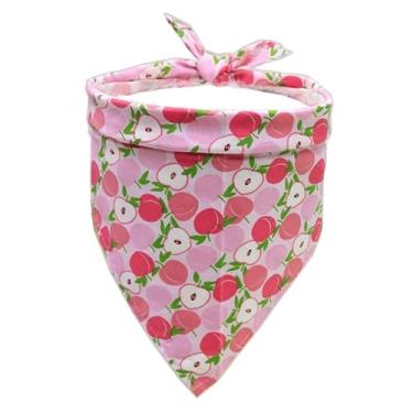 Imagem de Bandana para animais de estimação, cachecol de cachorro com estampa de frutas para cuidados e decoração de animais de estimação (pêssego rosa)