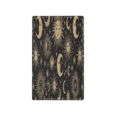 Imagem de Blueangle Placa de parede decoradora de capa em branco, tamanho padrão 1 gangue arte lua interruptor solar capa para quarto de escritório em casa 4,53 x 2,76 polegadas (326)