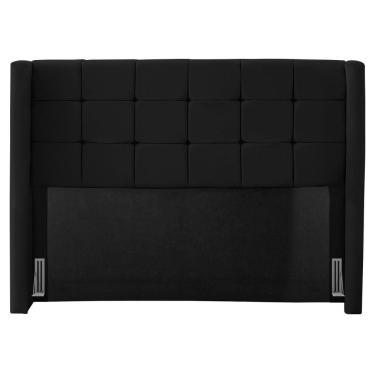 Imagem de Cabeceira Cama Box Casal Queen Size Gioconda 160cm Com Frame Veludo Preto - Desk Design