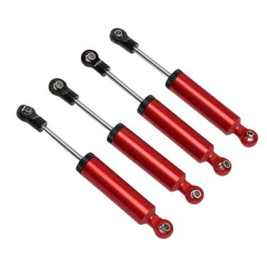 Imagem de RiToEasysports 4 Pçs Amortecedor, Liga de 90mm Alta Simulado Rc Amortecedor Conjunto de óleo para 1/10 Rc Crawler Carro (vermelho)