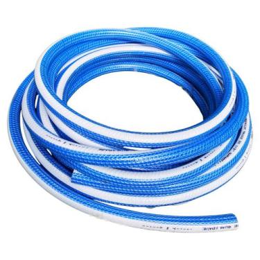 Imagem de Mangueira Jardim Azul/branca Tricotada Antitorção 1/2 Polegada 25 Mts 