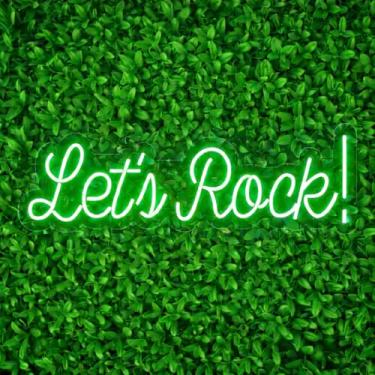 Imagem de Painel Luminoso Neon Led Lets Rock! Decoração Festa Branco 127/220v (Verde)