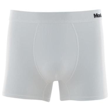 Imagem de Cueca Boxer Mash Masculina Elástico Microfibra, Branco, M