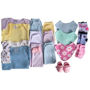 Imagem de Kit C/19 Peças Roupas Bebê Body + Mijão Maternidade Enxoval - Batutinh