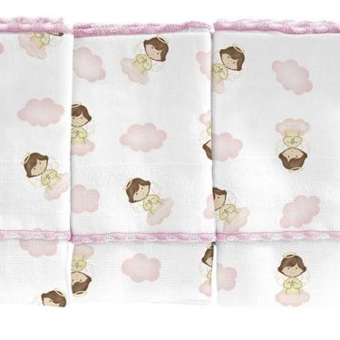 Imagem de Pano de Boca para Bebê 34 cm x 40 cm 3 Unidades - Anjinho da Guarda, F