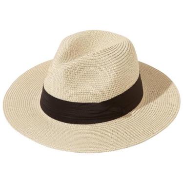 Imagem de Chapéu de palha de verão dobrável JOYEBUY Fedora UPF50 Khaki