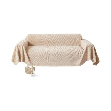 Imagem de Cobertor De Sofá Multiuso Em Jacquard Geométrico Macio E Quente Para S