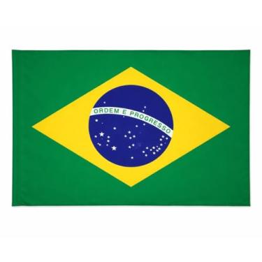 Imagem de Bandeira Brasil Grande Esporte Politica Carreata Copa Mundo Torcedor Resistente Manisfestação