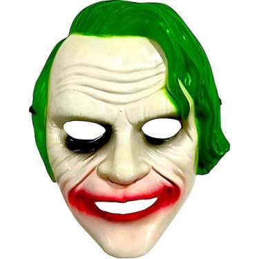 Imagem de Máscara Fantasia Carnaval Plástico Palhaço Coringando Maquiado Adereço
