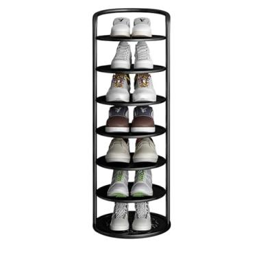Imagem de Armazenamento de armário de sapatos de metal para entrada - organizador de armário de sapatos pequeno oculto com rack ajustável - ideal para corredores, quartos e dormitórios
