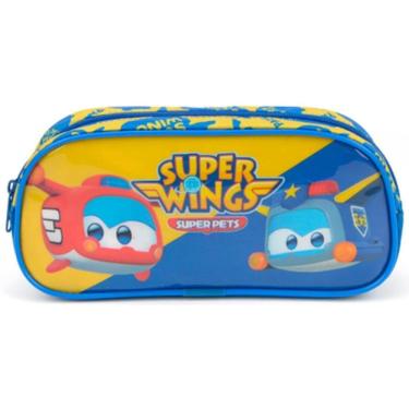 Imagem de Estojo Escolar Infantil Super Wings Super Pets Azul Baby