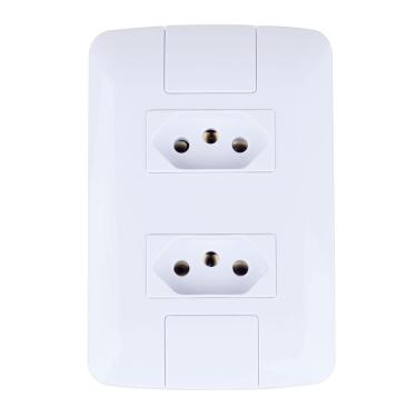Imagem de Conjunto de 2 Tomadas 2P+T 20 Amperes 57241/066 Tramontina Branca