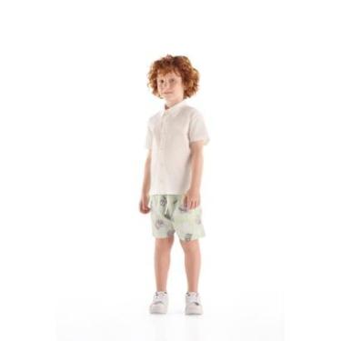 Imagem de Bermuda Infantil Microfibra Tropical Quimby-Masculino