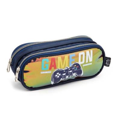 Imagem de Estojo Escolar Duplo Juvenil Menino Game - Seanite