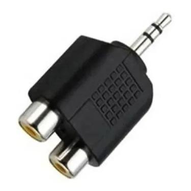 Imagem de - Adaptador P2 para 2 RCA - Kit com 2 Peças Áudio Som