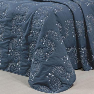 Imagem de Cobre Leito 3 Peças Queen Percal 200 Fios Mistral 100% Algodão - Topázio