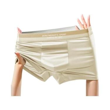 Imagem de Cuecas Boxer Masculinas plus Size De Seda Gelada Respiráveis Slim Fit 