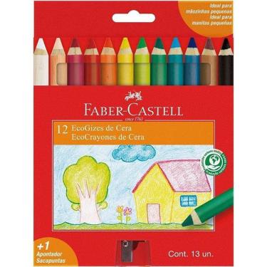 Imagem de Giz De Cera Fino Ecogiz 12 Cores C/Apontador