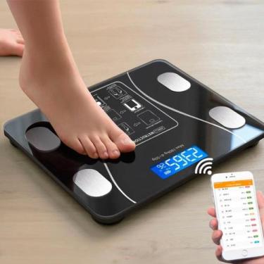 Imagem de Balança Corporal Digital Bioimpedância Biopedância 180kg Preto - Over 