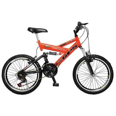 Imagem de Bicicleta Colli GPS Aro 20 21 Machas Freio V-Braek, Laranja Neon