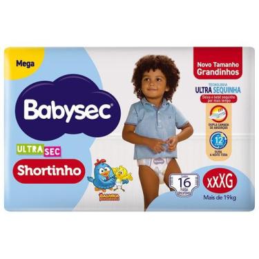 Imagem de Fralda Babysec Ultrasec Shortinho Mega Tamanho XXXG 16 Unidades Descar